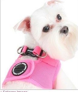 new hot puppia dog harness step in vest medium pink