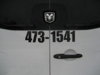 large phone number vinyl car business decal sticker 13 time