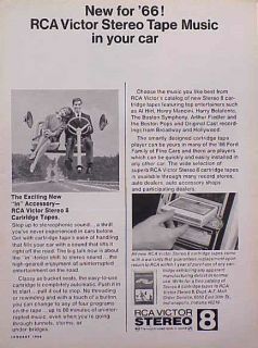 1966 RCA Victor Stereo 8 Tape Player ORIGINAL OLD AD C MY STORE 5 