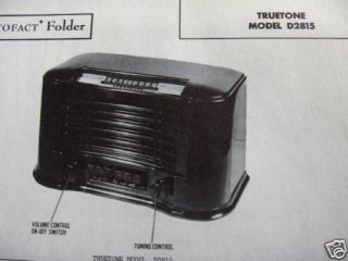 truetone d2815 radio photofact  5 00  vintage 