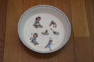 Queens China Baby Childs Nursery Rhyme Little Miss Muffet Bowl Plate