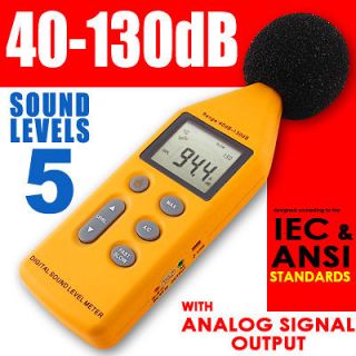   Pressure Level Meter Noise Decibel 40 ~ 130 dB, Bar Graph 5 Range