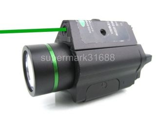   M6 BK CREE LED Flashlight&Gre​en Laser Sight Combo W/Picatinny Rail