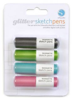 NEW Silhouette GLITTER SKETCH PENS Pack for Cameo or SD machines 