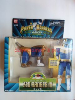 Power Rangers Zeo Real Zord Morphin ZEO RANGER III Blue Sealed white 