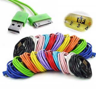 20 6FT USB SYNC DATA POWER CHARGER CABLE IPHONE 4S 4 3GS 3G IPOD TOUCH 