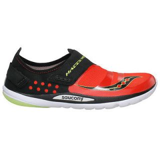 Saucony Mens Hattori Running Shoes, Bare Foot Shoes, Black/ Red