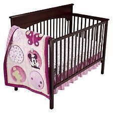   MICKEY MOUSE 10 PIECE Baby GIRL Nursery Crib Bedding Set PINK Disney
