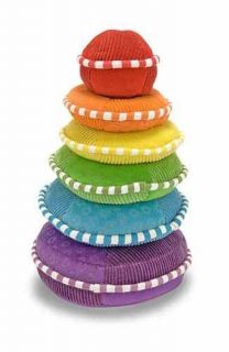 Baby Toddler Soft Play Toy Rainbow Stacker Rattle Machine Washable 