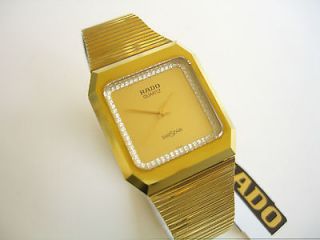 rado men s diastar 18k gold plated dress watch one