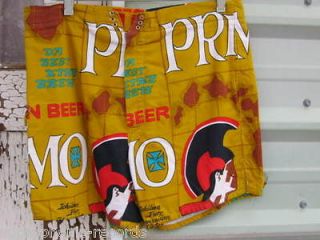 VINTAGE PRIMO BEER HAWAIIAN HOLIDAY SHORTS SWIM SUIT TRUNKS SWIMSUIT 