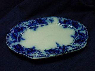 DEEP FLOW BLUE 10 1/4 SMALL PLATTER OR UNDER PLATE MARKED W ENGLAND