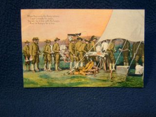 wwi army field mess tent 1917 postcard 54661 time left