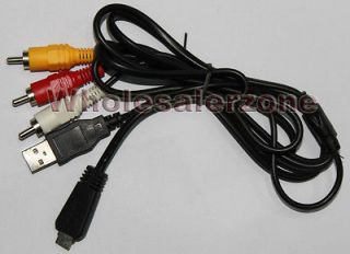USB AV RCA Cable For Sony VMC MD3 DSC WX7 DSC WX7/B DSC WX7/L DSCWX7