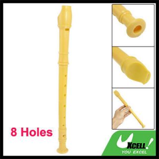 11.8 Long Yellow Plastic 8 Holes Soprano Musical Instrument Flute