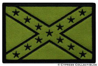 confederate flag embroidered patch rebel dixie green expedited 