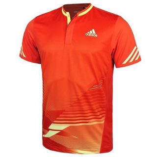 Adidas Mens M Adizero Theme Polo Tennis/Gym X21655 High Energy UK S,M 