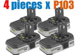 4pack Ryobi Lithium Ion Battery P103 18 volt for all one + tools used