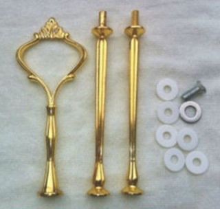   Party 3 Tier Cake Plate Stand Center Handle Rods Fitting Tool Hardware