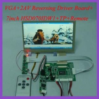   driver board + 7inch HSD070IDW1 800×480 lcd panel+Touch Screen+Remote