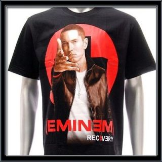 Sz XL Eminem T shirt Punk Rock Hip Hop Rap Men Recovery Punk Black