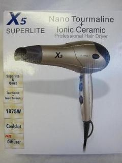 X5 Superlite 1875W Ceramic Ionic Nano Tourmaline Hair Dryer