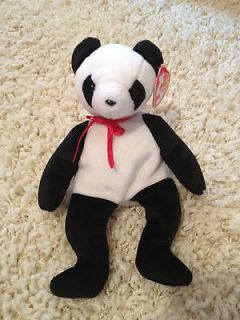 ty beanie baby fortune the panda bear rare excellent collector