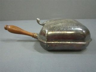 Vintage Silverplate Sheffield Silent Butler Made In USA #282 Wooden 