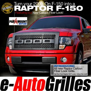 09 12 Ford F 150 ABS Black Carbon Fiber Look+Raptor Style Package 