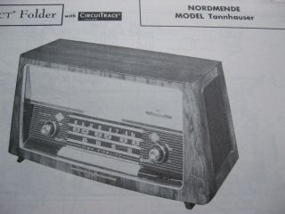 nordmende tannhauser shortwave radio photofact  7 50