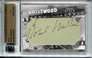 Famous Fabrics Hollywood ROBERT NEWTON Cut Signature Auto TREASURE 