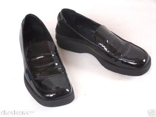 gucci loafer black patent leather red green stripe 6 b