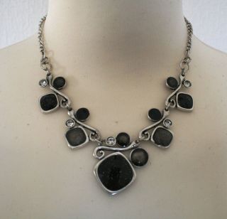 ikita necklace black and silver squares from united kingdom time