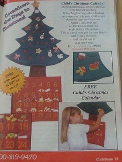 GIANT 3 Fabric Christmas Tree Advent Calendar for children As Seen 