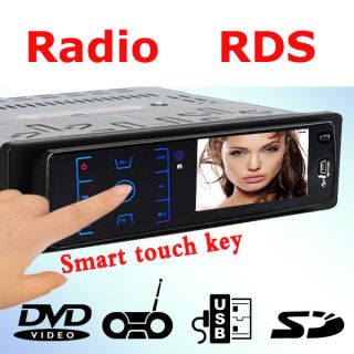 HD Screen 1 Din Car DVD Player FM RDS Smart Touch Key USA Delivery