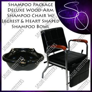   Fiber Heart Shape Shampoo Bowl Sink Chair Leg Rest Spa Salon Equipment