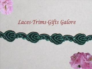 14 Yds Green 1/4 Rosebud Gimp Braid Trim Lace R81V Buy 5 Laces Ship 