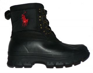polo ralph lauren crestwick mens boots winter new black red