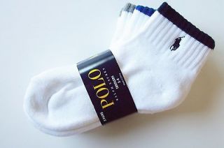   ankle sock new boy girl toddler ralph lauren polo 2t 4t 2 4 white kids