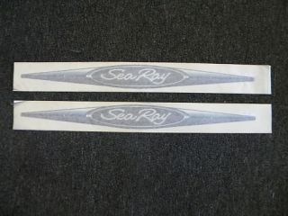 SEA RAY PAIR OF DECAL 22 X 2 1/8 BLUE / BLACK / WHITE
