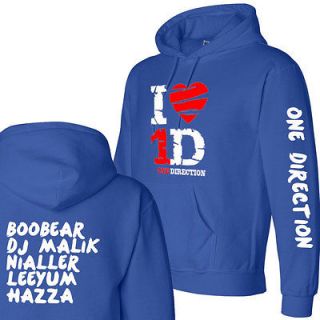 new I LOVE ONE DIRECTION hoodie ADULT YOUTH sweater sweatshirt 3 side 