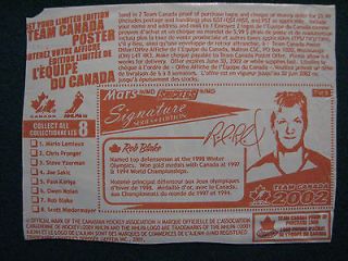 rob blake 2002 mars bars label from canada time left