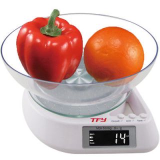 Max11lb Digital Diet Food Postal Kitchen Scale Bright LED with Bowl g 