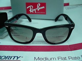   new original ray ban rb4105 black folding wayfarer 601 sunglasses