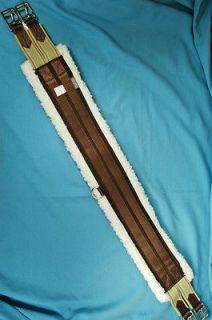   54 inch Ovation Fleece Lined Equalizer Girth for English Saddles Brown