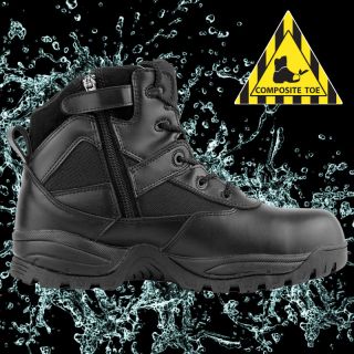  BLACK WATERPROOF POLICE EMS SECURITY SAFETY WORK BOOT   P1360Z WP CT