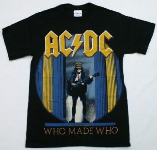 AC DC Who Made Who Album T Shirt Rock & Roll Music Black NWOT