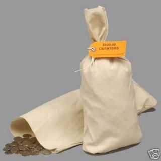   DUTY LARGE CANVAS BANK SHIPPING MONEY PENNY CHANGE COIN SACKS BAGS