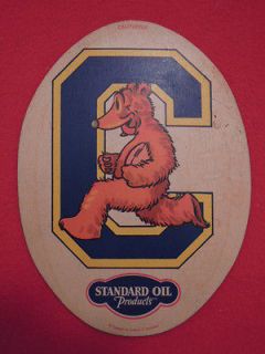 1930s Standard Oil Company of California Cal Bears College Cardboard 