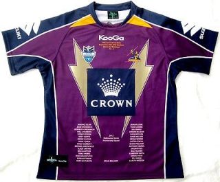 MELBOURNE STORM 2012 NRL PREMIERS COMMEMORATIVE JERSEY MENS SIZE XL 